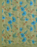 Pista Green Georgette Woven Printed Saree