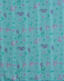 Light Turquoise Georgette Woven Printed Saree