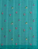 Light Turquoise Georgette Printed Saree
