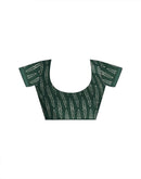 Dark Green Georgette Printed Saree