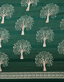 Dark Green Georgette Printed Saree