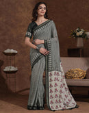Black Silk Printed Saree