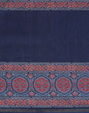 Blue Silk Printed Saree