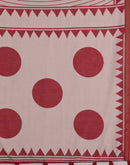 Dusty Peach Silk Printed Saree