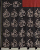Orange Silk Printed Saree