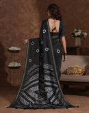 Black Silk Printed Saree