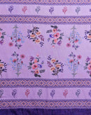 Lavender Linen Woven Printed Saree