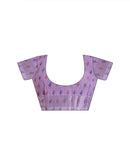 Lavender Linen Woven Printed Saree