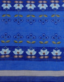Blue Linen Woven Printed Saree