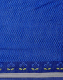 Blue Linen Woven Printed Saree