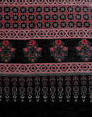 Black Linen Woven Printed Saree