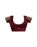 Maroon Silk Woven Banarasi Saree