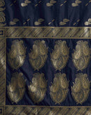 Navy Blue Silk Woven Banarasi Saree