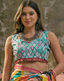 Black Silk Printed Saree