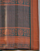Dusty Purple Georgette Printed Saree