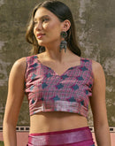 Multicoloured Linen Printed Saree