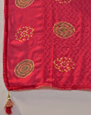Red Georgette Printed Sequence Embroidery Saree
