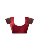 Maroon Shimmer Stone Work Swarovski Saree