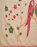 Beige Linen Printed Saree