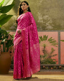 Pink Silk Woven Patola Saree