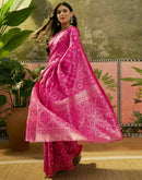 Pink Silk Woven Patola Saree