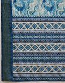Sky Blue Silk Woven Printed Saree