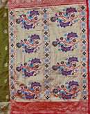 Olive Green Silk Woven Paithani Saree