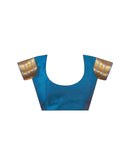 Teal Blue Silk Woven Paithani Saree