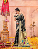 Black Silk Woven Paithani Saree