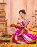 Dark Pink Silk Woven Paithani Saree
