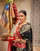 Black Silk Woven Paithani Saree