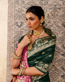 Dark Green Silk Woven Paithani Saree
