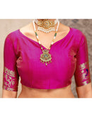 Teal Blue Silk Woven Paithani Saree