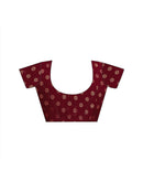Maroon Georgette Foil Printed Saree