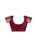 Maroon Georgette Foil Printed Saree