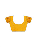 Yellow Chiffon Woven Border Saree