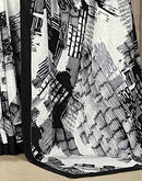 Off White Crepe Silk Printed Saree