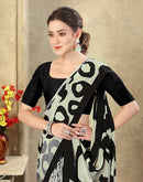Light Pista Green Crepe Silk Printed Saree