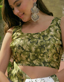 Off White Khadi Printed Saree