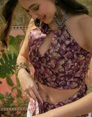 Off White Khadi Printed Saree