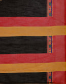 Black Cotton Linen Printed Saree