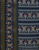 Dark Blue Georgette Printed Saree 