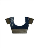 Dark Blue Georgette Printed Saree 