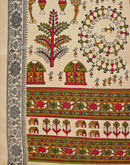 Beige Khadi Printed Saree