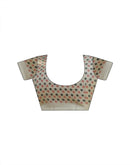 Off White Khadi Printed Saree