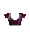 Wine Khadi Printed Saree