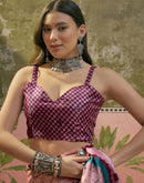Mauve Khadi Printed Saree