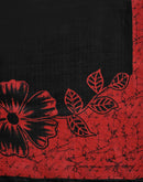 Red Khadi Floral Printed Saree