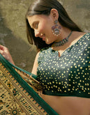 Dusty Lemon Yellow Khadi Printed Saree