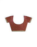 Maroon Khadi Printed Saree